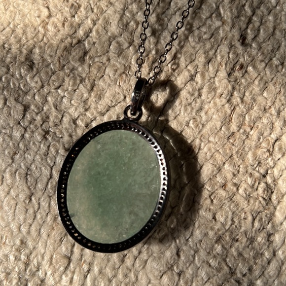 Arhaus Jewelry Oxidized Sterling Silver Raw Diamond Pendant